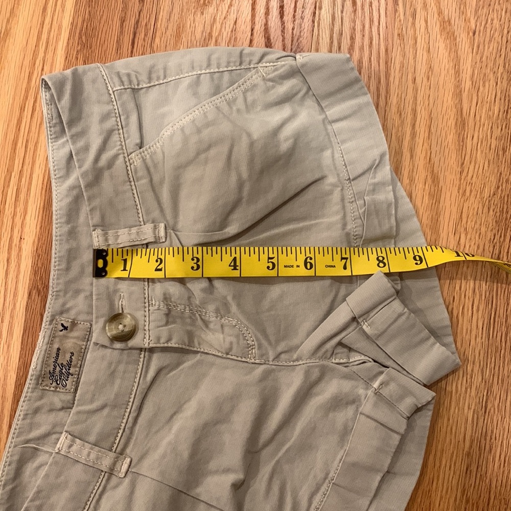 🌺 American Eagle Tan Khaki Shorts Sz 0 - Picture 7 of 8
